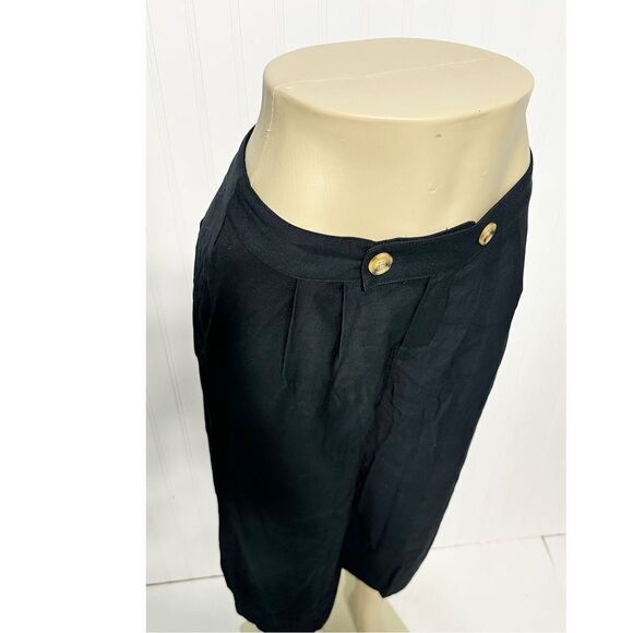 Who What Wear Wide Leg Crop Flowy Pants High Rise Casual Black Women’s Size 4 - Picture 4 of 13